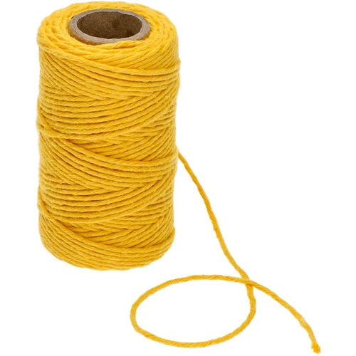 Gul bomuldssnor 2 mm/55 m/100 g - 3