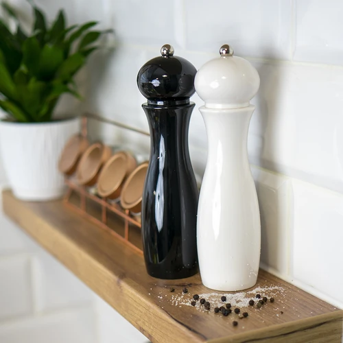Håndkværn til peber og salt, 21 cm, hvid - 5