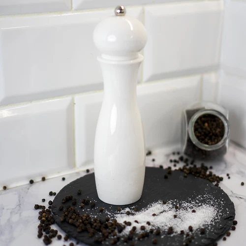 Håndkværn til peber og salt, 21 cm, hvid - 3