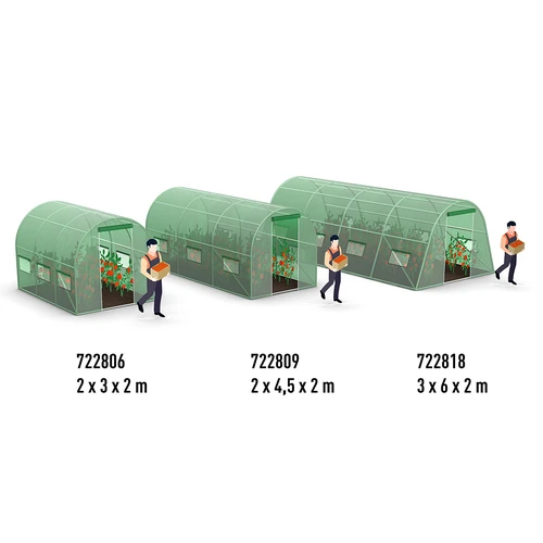 Have drivhus (plastik) 2x4,5x2 m - 16