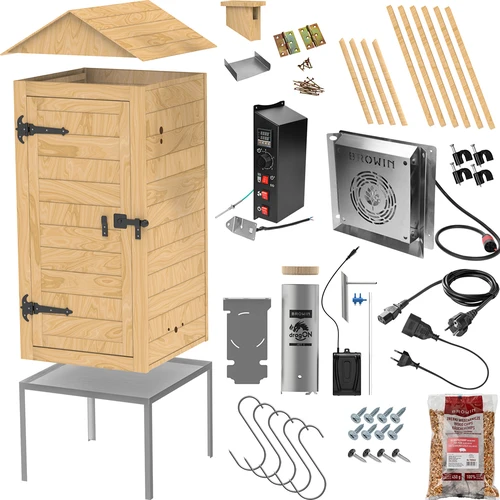 Have-røgeovn i træ 200 L – dragON Wood 100E med elektrisk varmemodul og styring - 3