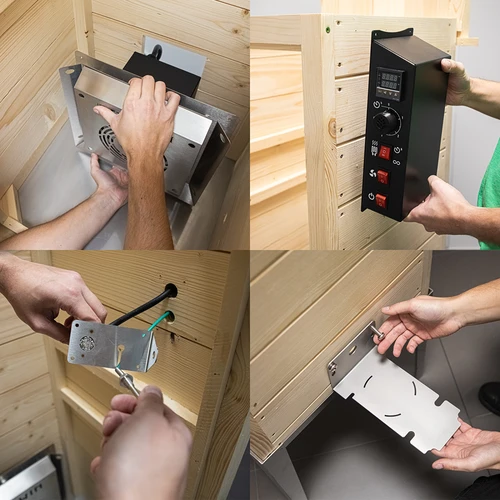 Have røghus i træ 200 L – dragON Wood 100E med elektrisk varmeelement og controller - 12