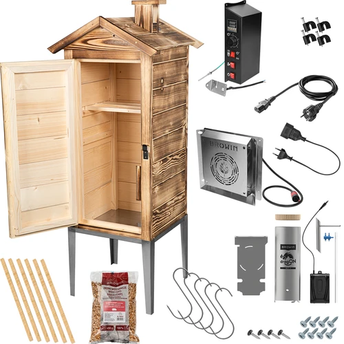 Have-rygeovn 200 L dragON Wood 100E - i brændt træ, med elektrisk varmeelement og styring - 2