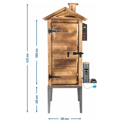Have-rygeovn 200 L dragON Wood 100E - i brændt træ, med elektrisk varmeelement og styring - 4