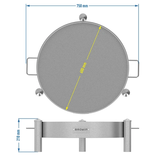 Havebålplads ø 60 cm svejset - 10