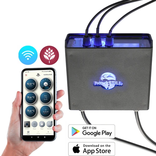 hawkSTILL destillationstermometer Wi-Fi med funktion til at tænde og slukke for destillatorens varmelegeme