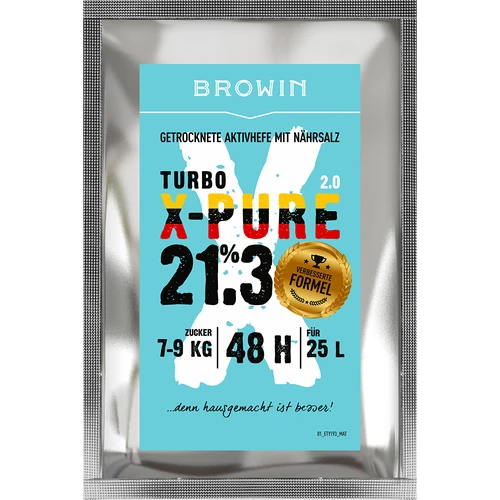 Hefe Turbo X-Pure 21,3 %, 48 t, 25 L  - 1 