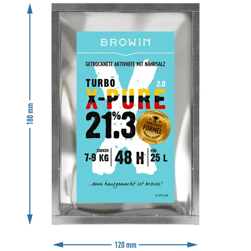 Hefe Turbo X-Pure 21,3 %, 48 t, 25 L - 4