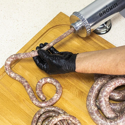 Horisontal pølsestopper 1,5 kg med silikonestempel - 13