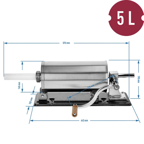 Horisontal pølsestopper 5 kg - 10