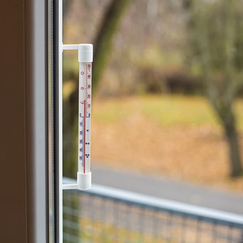 Hvidt udendørs termometer (-50°C til +50°C) 22cm - 6