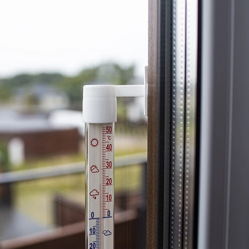Hvidt udendørs termometer (-60°C til +50°C) 23cm - 3