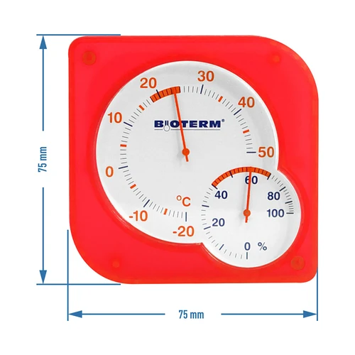 Indendørs bimetal termometer med hygrometer (-20 til +50°C) mix - 6