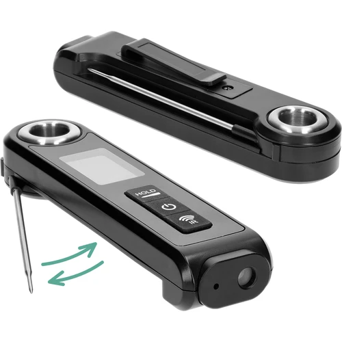 Infrarødt køkkentermometer, kompakt, med foldbar sonde - 4