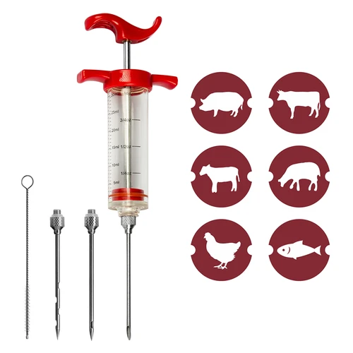 Injektionssprøjte 30ml + 3 nåle + rengøringsbørste - 8