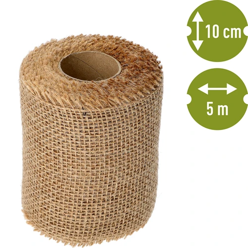 Jute bånd 10 cm/5 m - 4