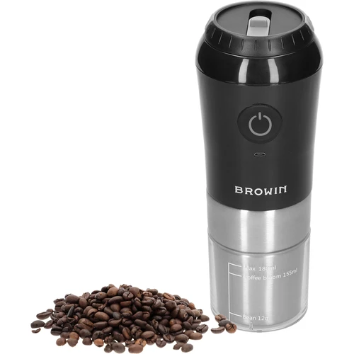 Kaffekværn - elektrisk, kværn, med brygger og kop - 3