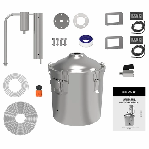Klassisk Convex destillator 30 L - 1 opsamlingsbeholder - 3
