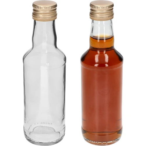 Klassisk spiritusflaske 200 ml, med guldfarvet skruelåg fi 28, 1 stk. - 3