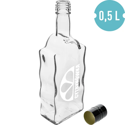 Klasztorna-flaske 500 ml med skruelåg og tryk „Cytrynówka”, design 2 - 2