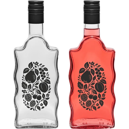 Klasztorna-flaske 500 ml med skruelåg og tryk »Frugter« mønster 1 - 3