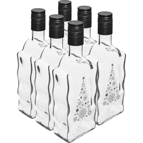 Klasztorna-flaske 500 ml med skruelåg, tryk 'Juletræ', 1 stk. - 4