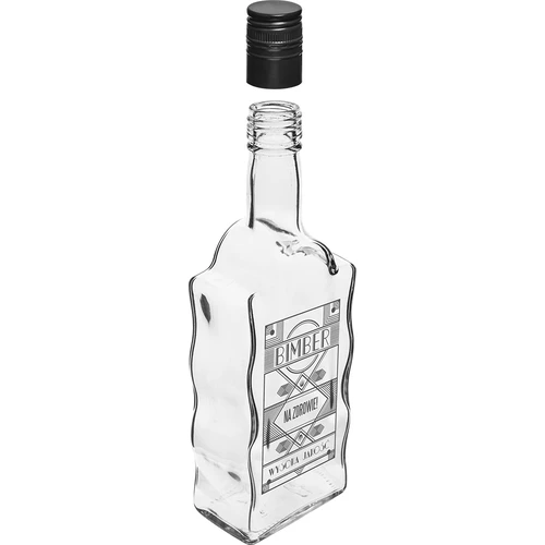 Klosterflaske 0,5 L, med skruelåg og tryk Hjemmebrændt - 3