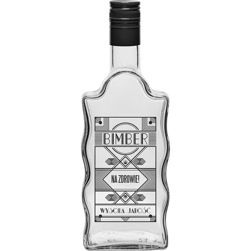 Klosterflaske 0,5 L, med skruelåg og tryk Hjemmebrændt - 2