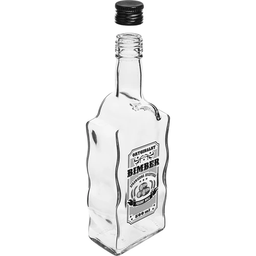 Klosterflaske 0,5 L med sort skruelåg og Bimber-tryk - 4