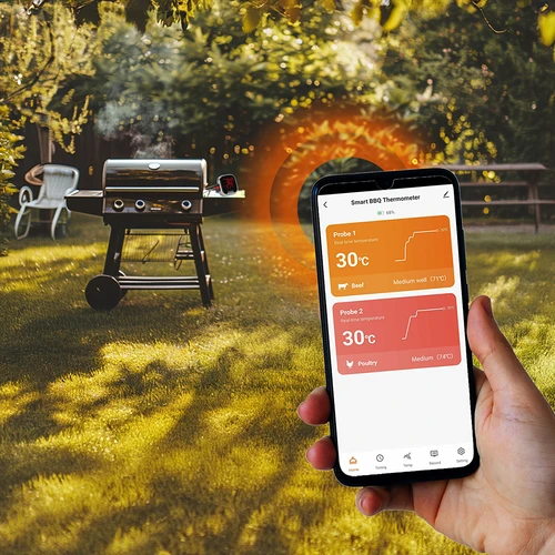 Køkkentermometer med Bluetooth, 2 sonder - 12
