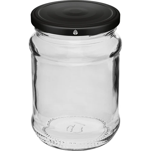 Krukke 250 ml fi 66/4 sort låg - 6 stk. - 2