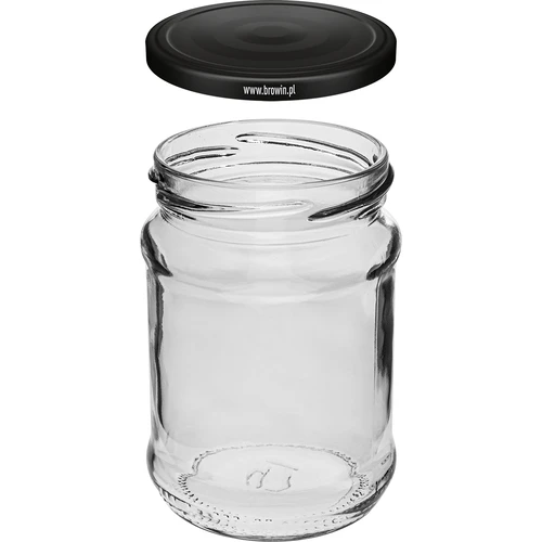 Krukke 250 ml fi 66/4 sort låg - 6 stk. - 3