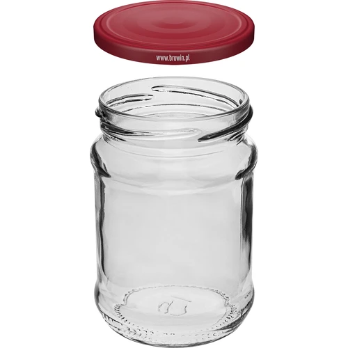 Krukke 250 ml fi66/4 låg bordeaux - 6 stk. - 3
