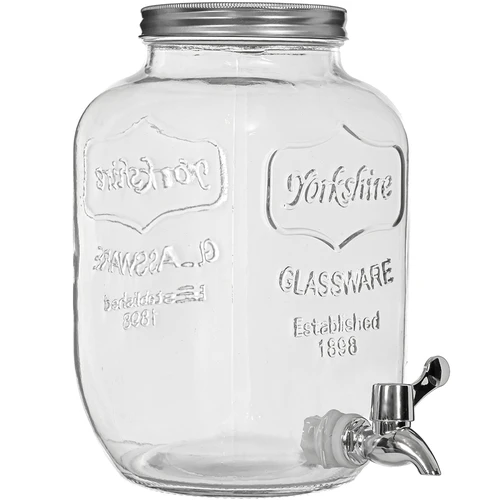 Krukke til limonade, med hane - glas, 4 L  - 1 