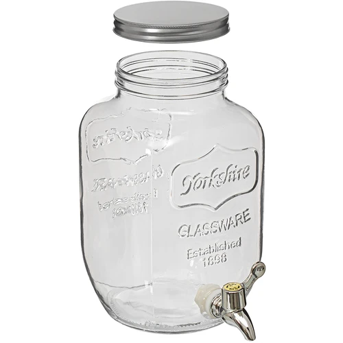 Krukke til limonade, med hane - glas, 4 L - 2