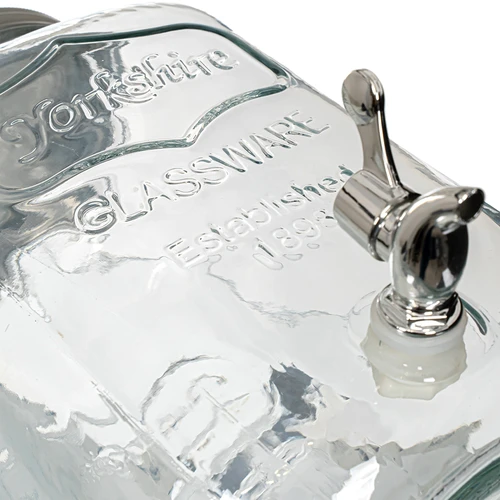 Krukke til limonade, med hane - glas, 4 L - 4