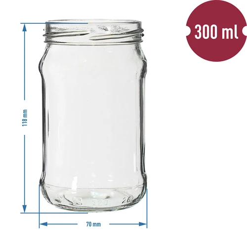 Krukke TO 300ml fi66 - 6stk. - 2