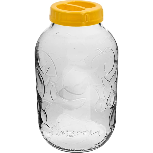 Krukke TO 5 L og låg af plast fi 100, med håndtag