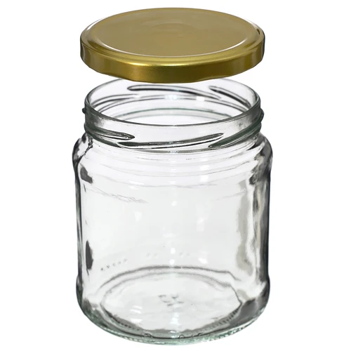 Krukke TO 500 ml med gyldent låg fi82/6 - 6 stk. - 2