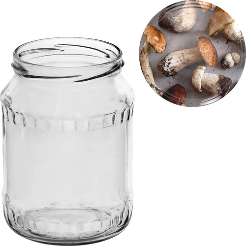 Krukke TO 720 ml med farvet låg fi 82/6 - 6 stk. - 10