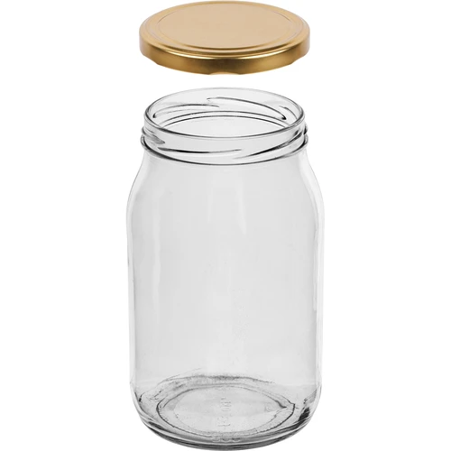 Krukke TO 900 ml med gyldent låg fi 82/6 - 6 stk. - 4