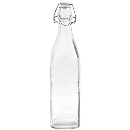 Kvadratflaske med hermetisk lukning 0,5 L  - 1 
