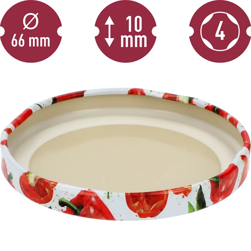 Låg fi 66/4 med peberfrugt tegninger - løs - 4