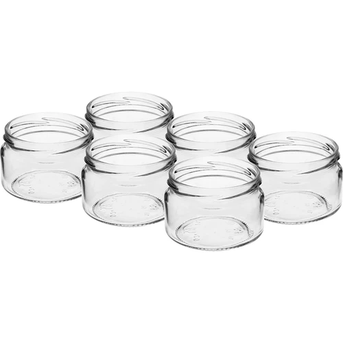 Lavt glas 200ml - med sort låg fi 82/6, 6 stk. - 4