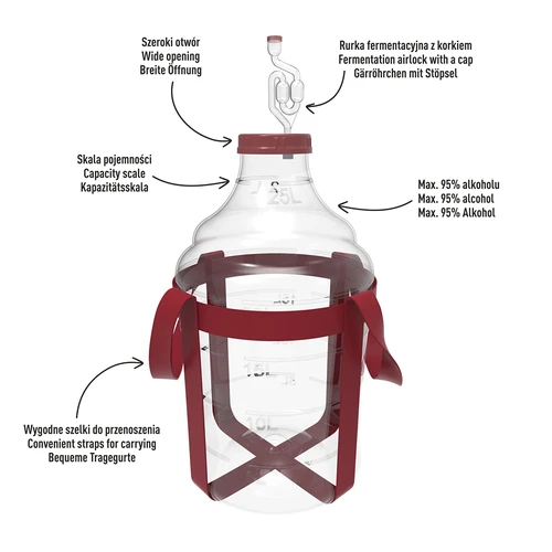 Let, uknuselig vinkrukke med seler, 25 L - 4