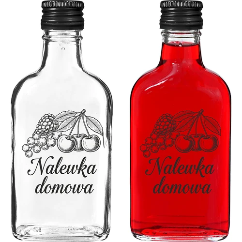 Lommeflaske 200 ml med skruelåg, tryk „Nalewka domowa”, 1 stk.