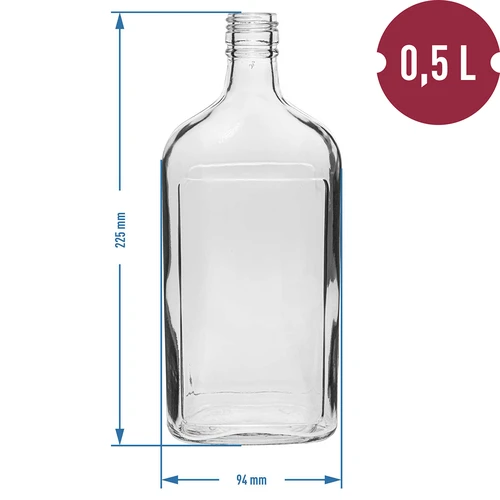 Lommelærke 500 ml med skruelåg, 6 stk. - 11