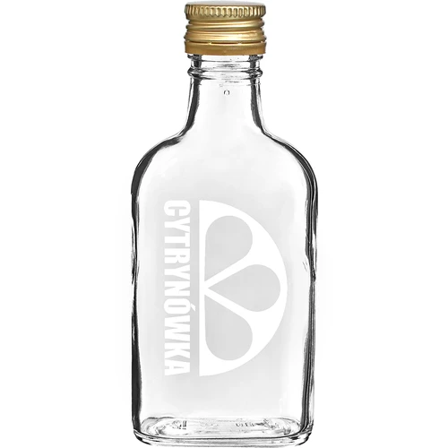 Lommelærke-flaske 200 ml med skruelåg og print „Cytrynówka”, design 2