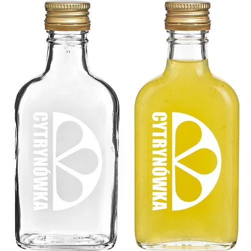Lommelærke-flaske 200 ml med skruelåg og print „Cytrynówka”, design 2 - 2
