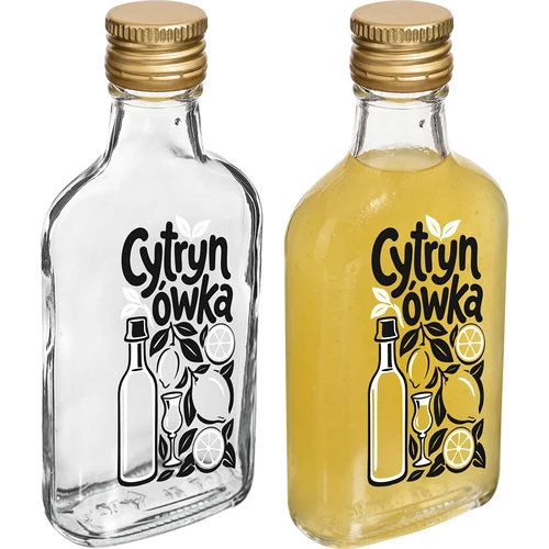 Lommelærke-flaske 200 ml med skruelåg og tryk "Cytrynówka" – design 1 - 3